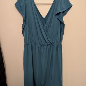 Elegant Teal Wrap Dress